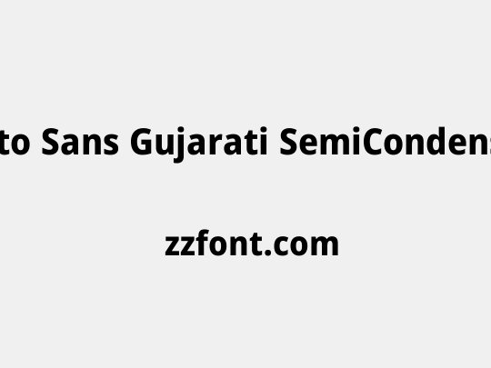 Noto Sans Gujarati SemiCondensed ExtraBold