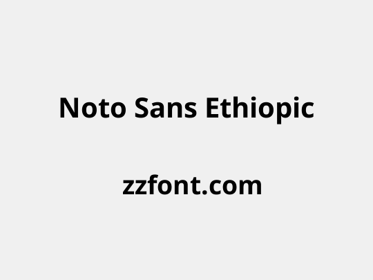 Noto Sans Ethiopic