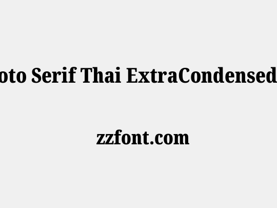 Noto Serif Thai ExtraCondensed Black