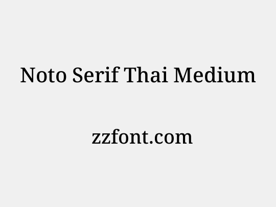 Noto Serif Thai Medium