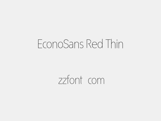 EconoSans Red Thin