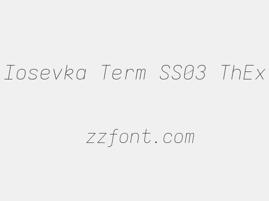 Iosevka Term SS03 ThEx