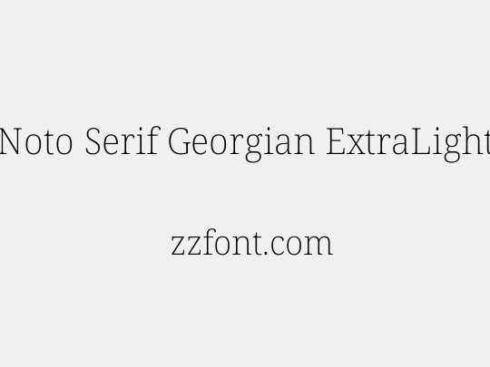 Noto Serif Georgian ExtraLight