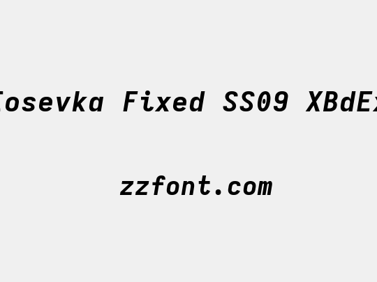 Iosevka Fixed SS09 XBdEx