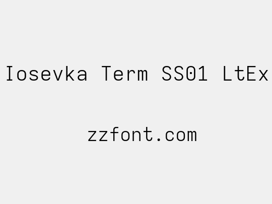 Iosevka Term SS01 LtEx