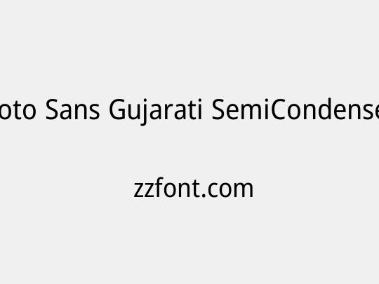 Noto Sans Gujarati SemiCondensed