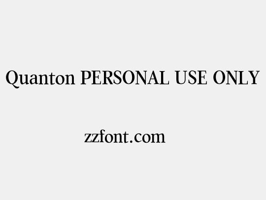 Quanton PERSONAL USE ONLY