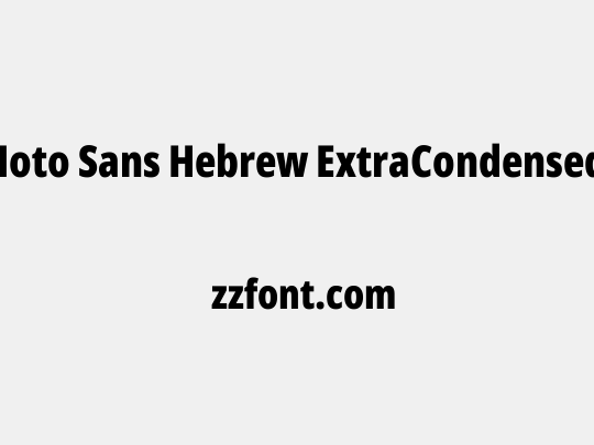 Noto Sans Hebrew ExtraCondensed Black