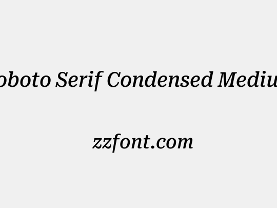 Roboto Serif Condensed Medium