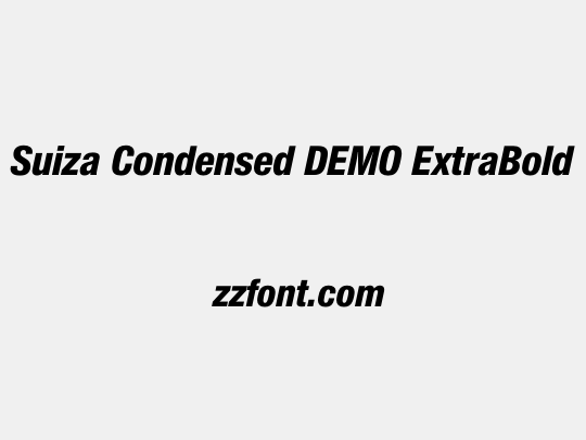 Suiza Condensed DEMO ExtraBold