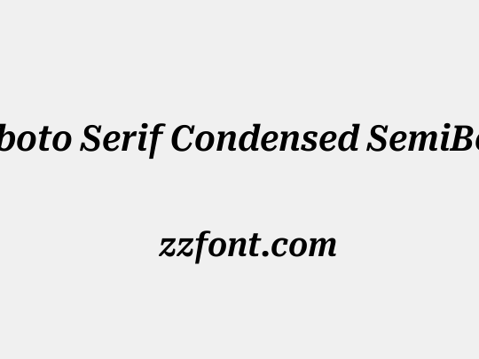 Roboto Serif Condensed SemiBold