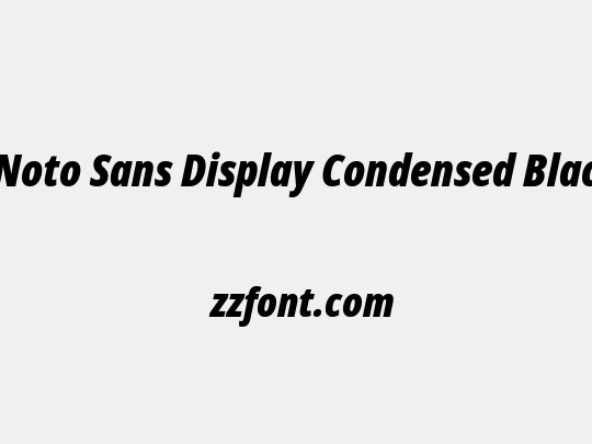 Noto Sans Display Condensed Black