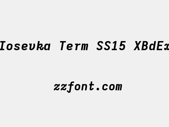 Iosevka Term SS15 XBdEx