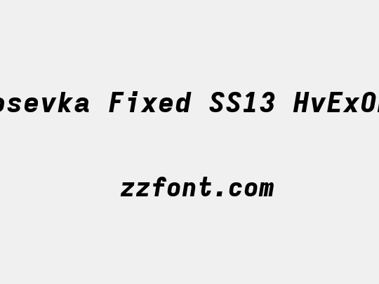 Iosevka Fixed SS13 HvExObl