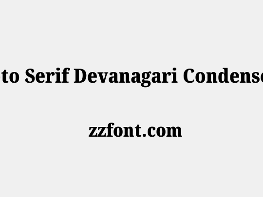 Noto Serif Devanagari Condensed Black