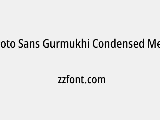 Noto Sans Gurmukhi Condensed Medium