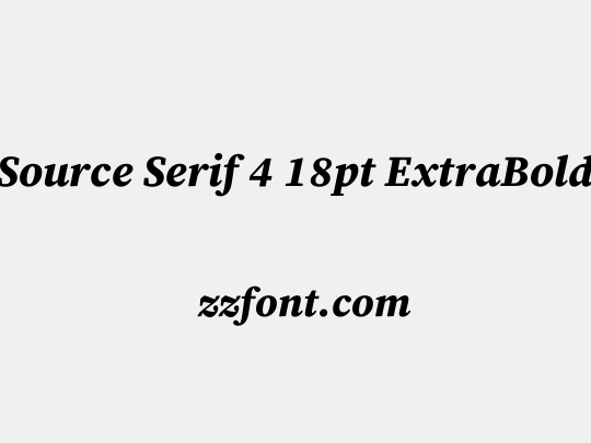 Source Serif 4 18pt ExtraBold