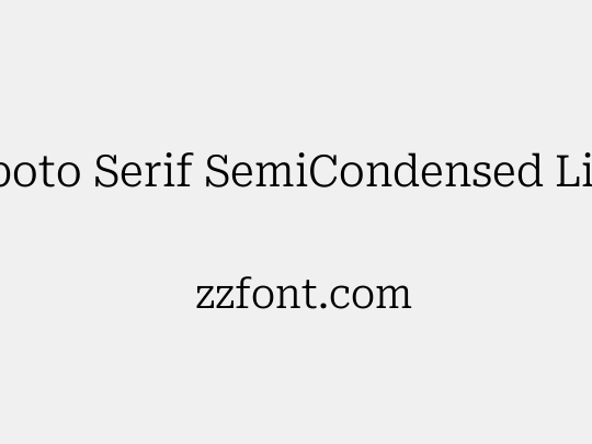 Roboto Serif SemiCondensed Light