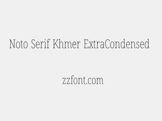 Noto Serif Khmer ExtraCondensed Thin