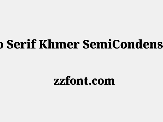 Noto Serif Khmer SemiCondensed Black