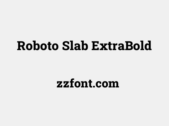 Roboto Slab ExtraBold