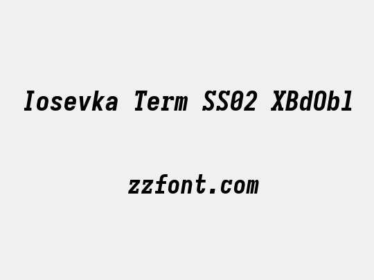 Iosevka Term SS02 XBdObl