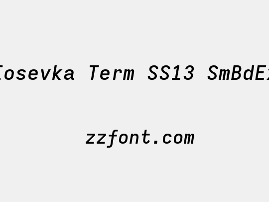 Iosevka Term SS13 SmBdEx