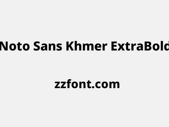 Noto Sans Khmer ExtraBold