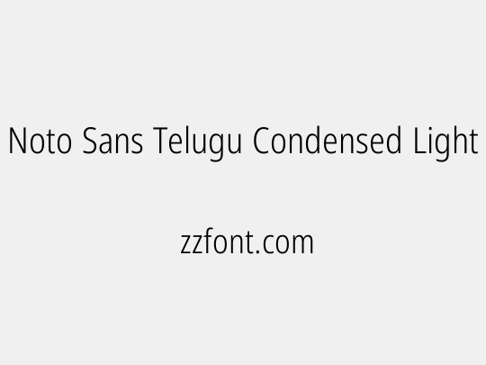 Noto Sans Telugu Condensed Light