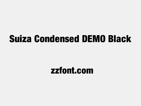 Suiza Condensed DEMO Black