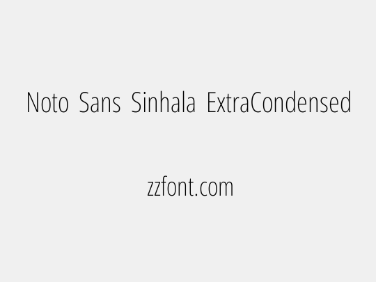 Noto Sans Sinhala ExtraCondensed ExtraLight