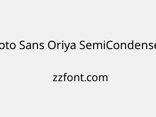 Noto Sans Oriya SemiCondensed