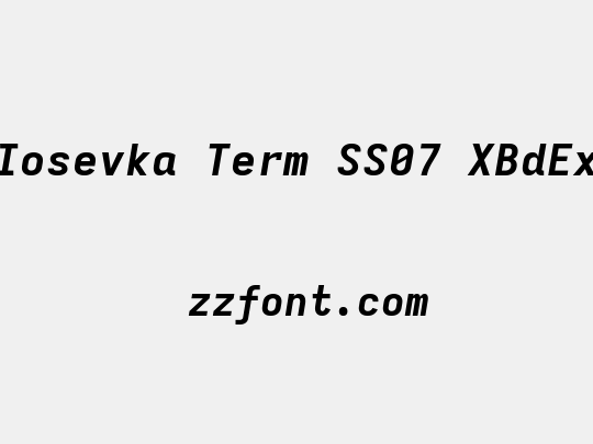 Iosevka Term SS07 XBdEx