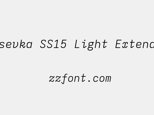 Iosevka SS15 Light Extended