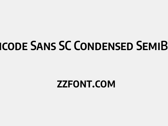 Encode Sans SC Condensed SemiBold