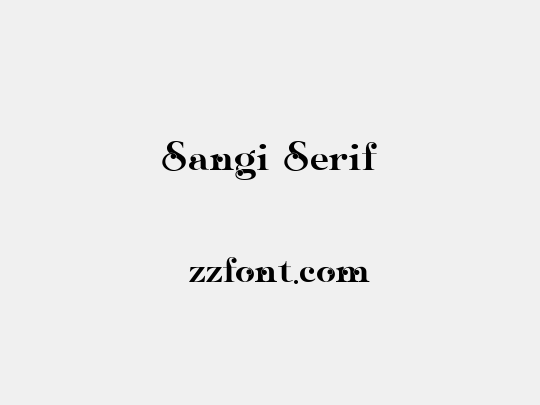 Sangi Serif