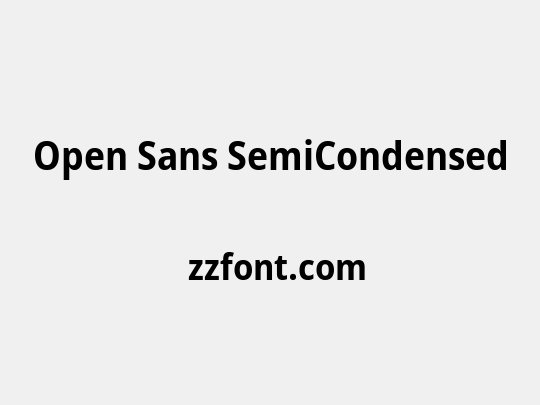 Open Sans SemiCondensed