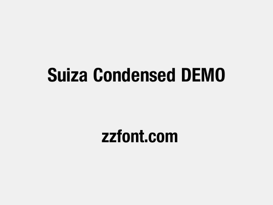 Suiza Condensed DEMO