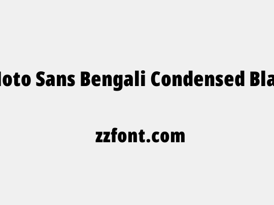 Noto Sans Bengali Condensed Black