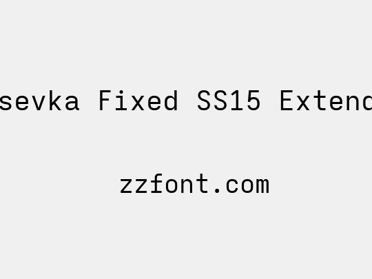 Iosevka Fixed SS15 Extended