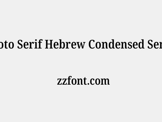 Noto Serif Hebrew Condensed SemiBold