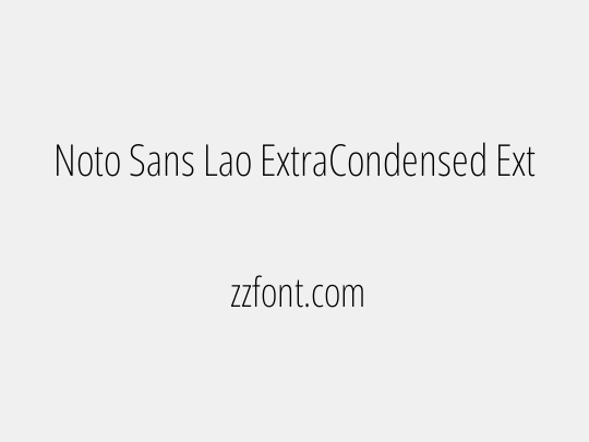 Noto Sans Lao ExtraCondensed ExtraLight