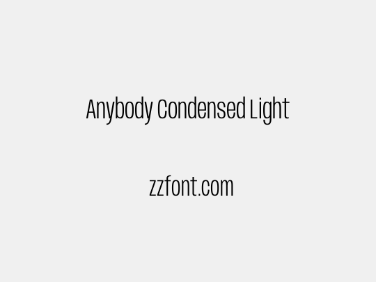 Anybody Condensed Light