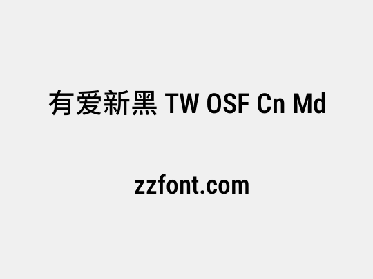 有爱新黑 TW OSF Cn Md