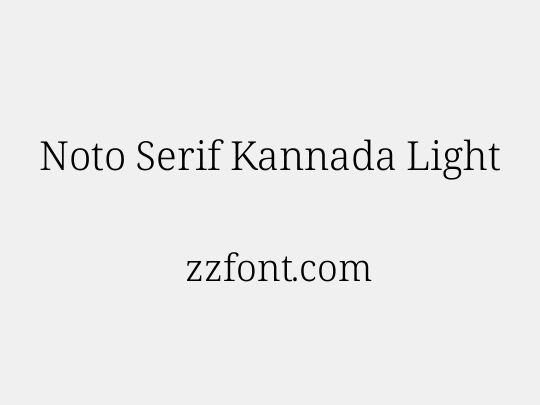 Noto Serif Kannada Light