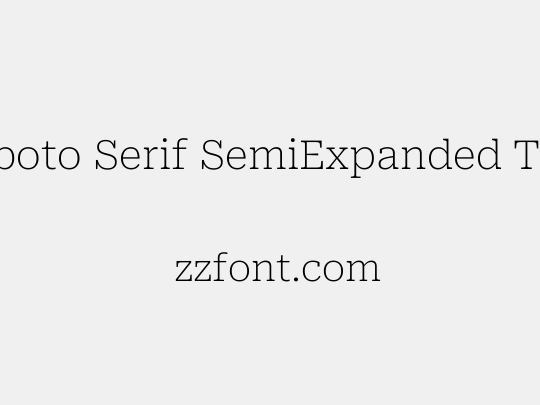 Roboto Serif SemiExpanded Thin