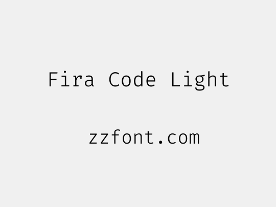 Fira Code Light