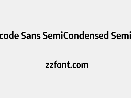 Encode Sans SemiCondensed SemiBold