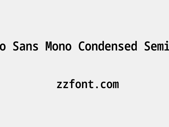 Noto Sans Mono Condensed SemiBold