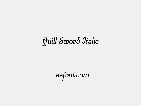 Quill Sword Italic